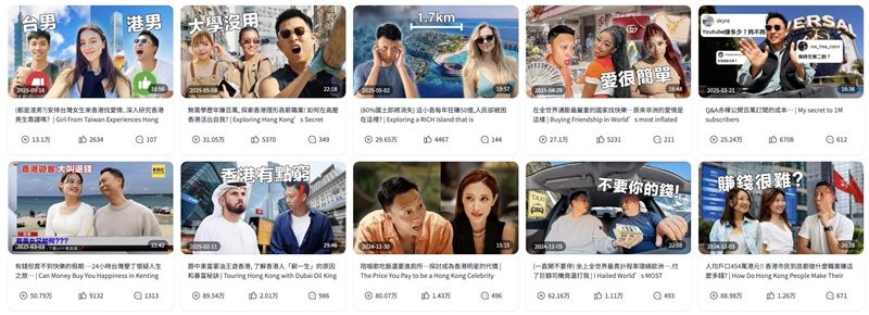 YouTube網(wǎng)紅推廣:中國(guó)香港生活家居分享類博主頻道內(nèi)容