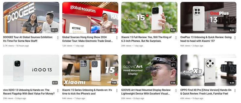 YouTube達人營銷:專測中國產(chǎn)品的美國科技測評博主頻道內(nèi)容