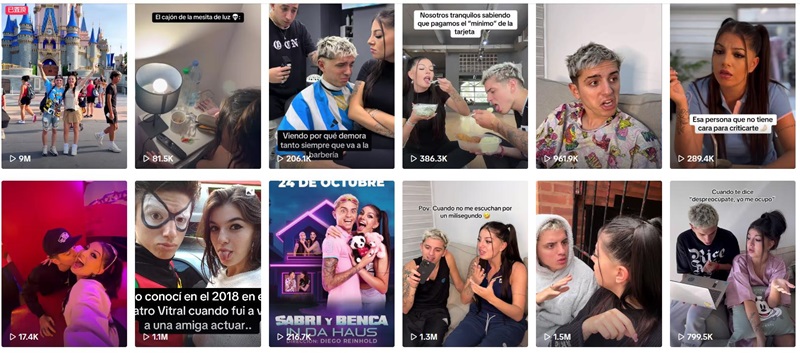 阿根廷230萬粉絲情景類短視頻博主頻道