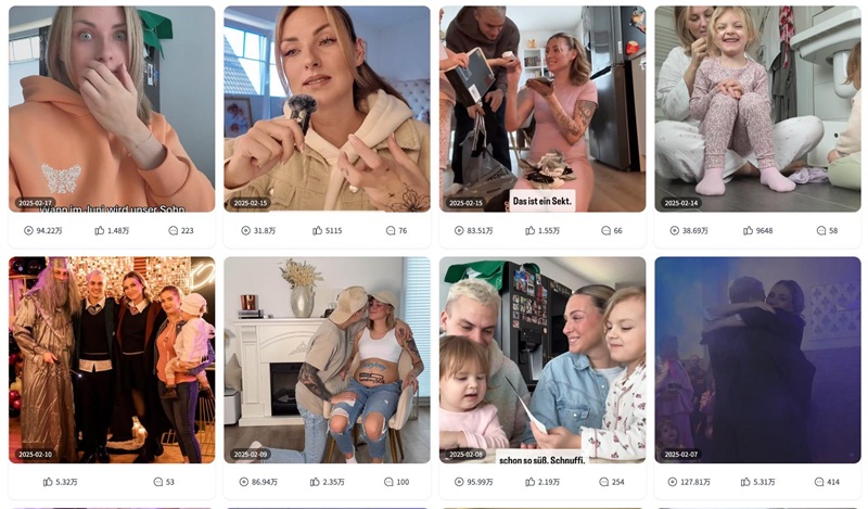 Instagram網(wǎng)紅營銷:德國母嬰生活類博主IG腰部兒童博主頻道內(nèi)容