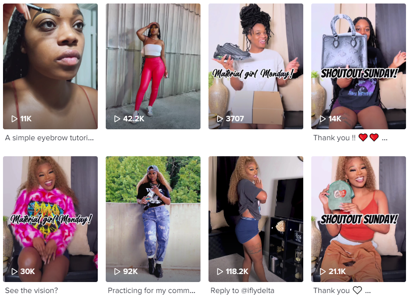 Tik Tok泰國紅人頻道內(nèi)容