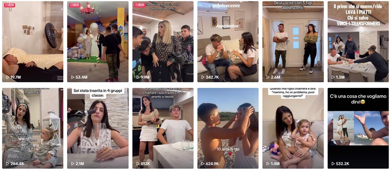 TikTok網(wǎng)紅:意大利母嬰生活短視頻博主頻道內(nèi)容