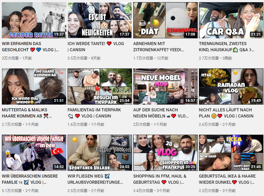 日本YouTube紅人頻道內(nèi)容