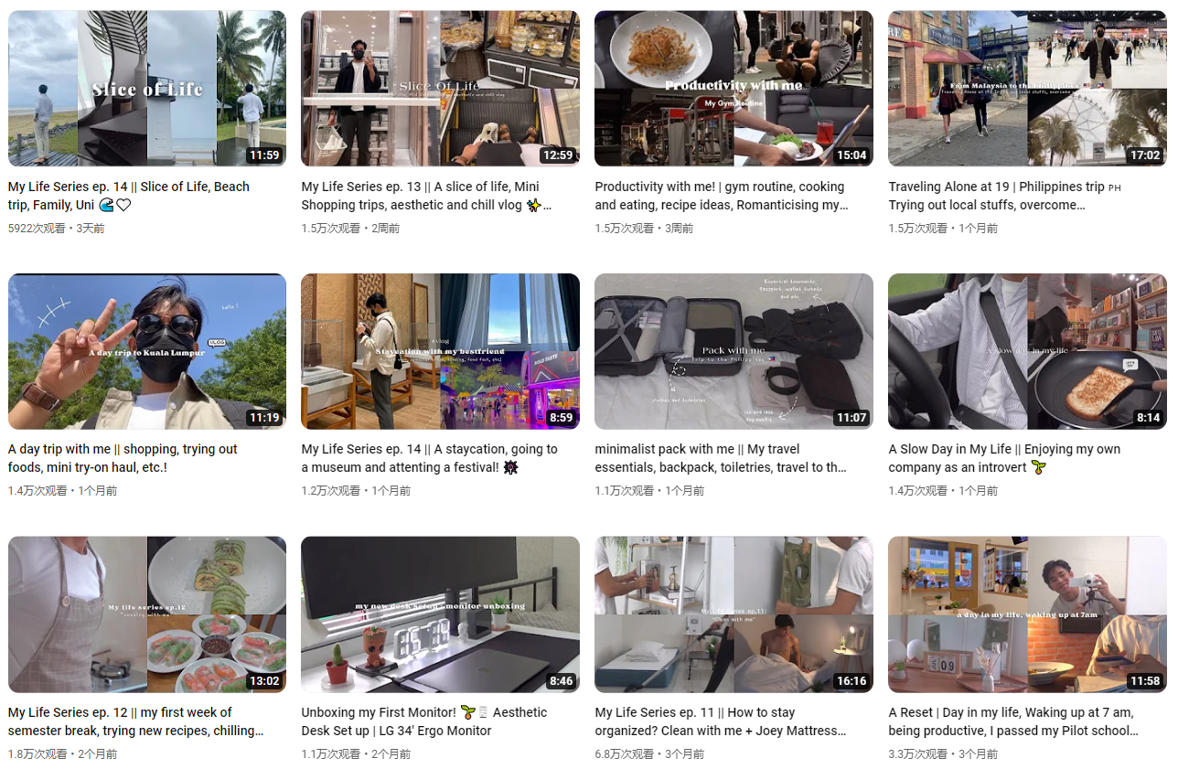 日本YouTube紅人頻道內(nèi)容