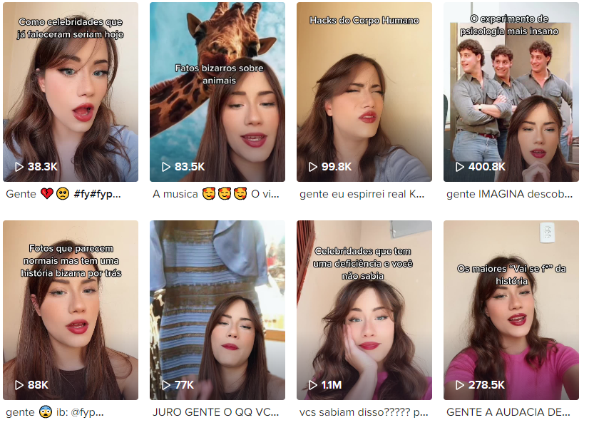 Tik Tok泰國紅人頻道內(nèi)容