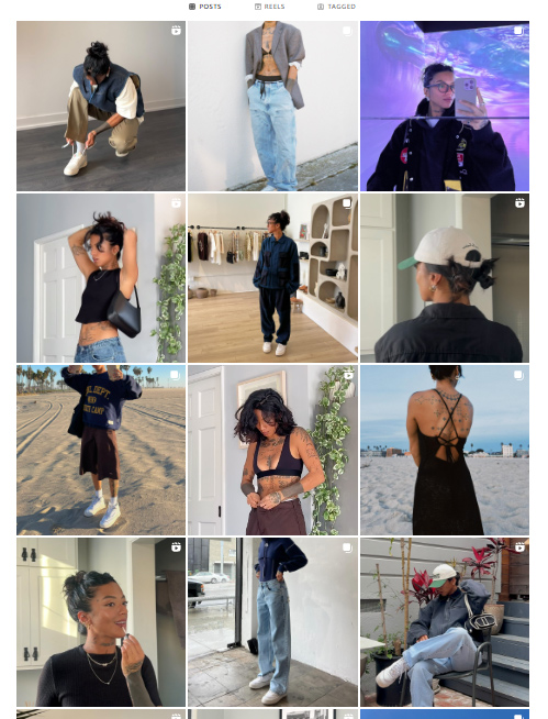 Instagram中腰部加拿大服裝類博主