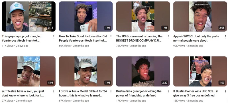 YouTube網(wǎng)紅:美國游戲與科技網(wǎng)紅出海營銷合作頻道內(nèi)容