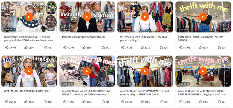 美國尾部時(shí)尚服裝類youtube紅人博主