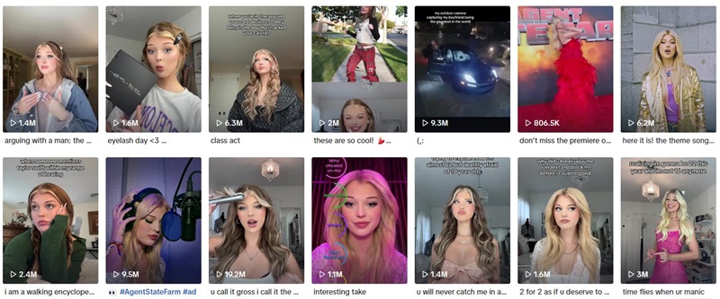 美國(guó)社交媒體名人tiktok紅人歌手博主頻道