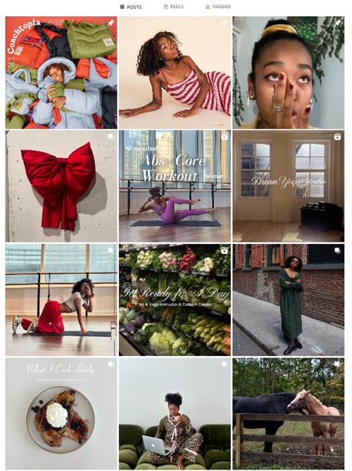 Instagram網(wǎng)紅推廣:美國(guó)生活日常瑜伽運(yùn)動(dòng)達(dá)人頻道內(nèi)容