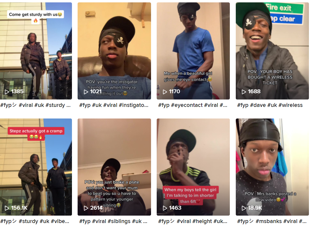 Tik Tok英國紅人頻道內(nèi)容