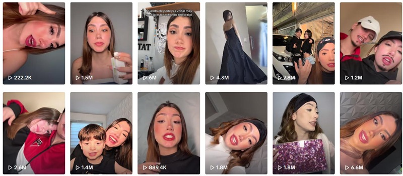 巴西160萬粉絲的時尚生活分享中腰部KOL達(dá)人頻道內(nèi)容