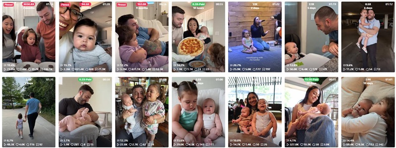 TikTok網(wǎng)紅營銷:美國生活和兒童用品帶貨博主頻道內(nèi)容